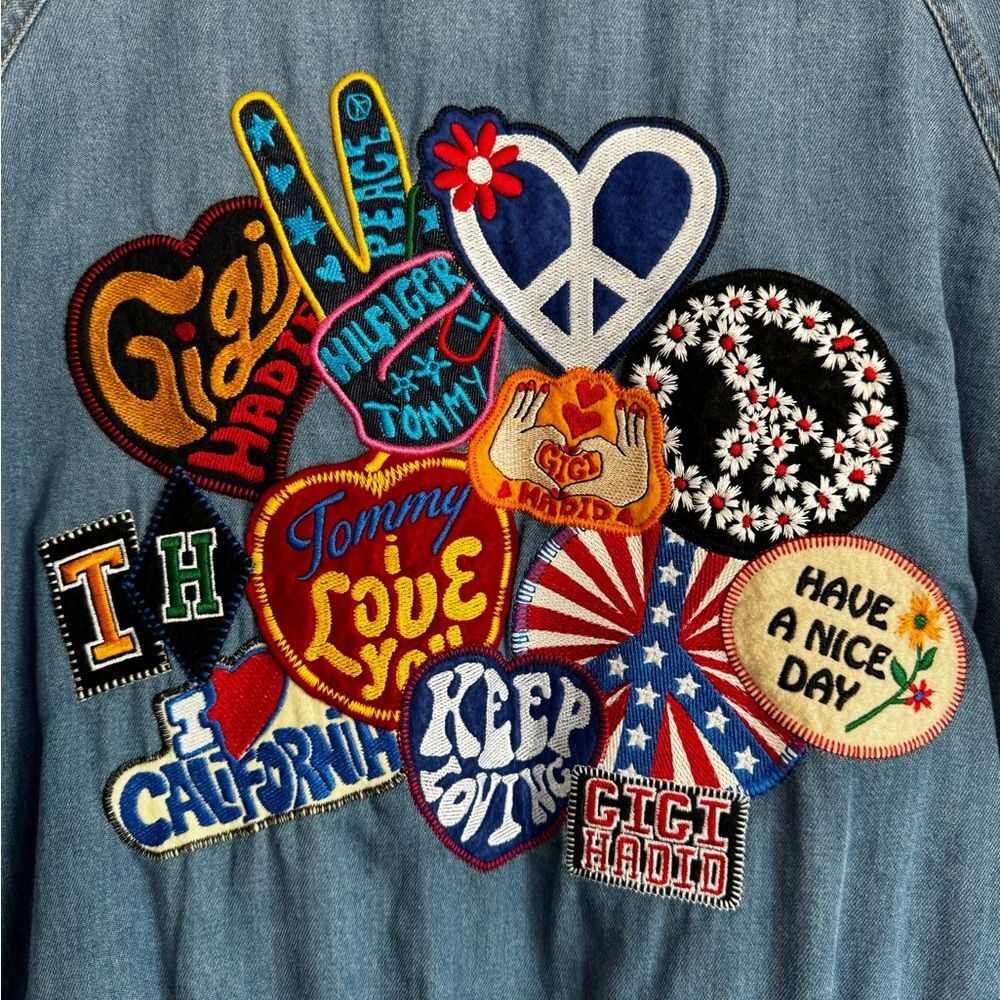 Gigi Hadid x Tommy Hilfiger Denim Letterman Size Medium - Picture 5 of 8